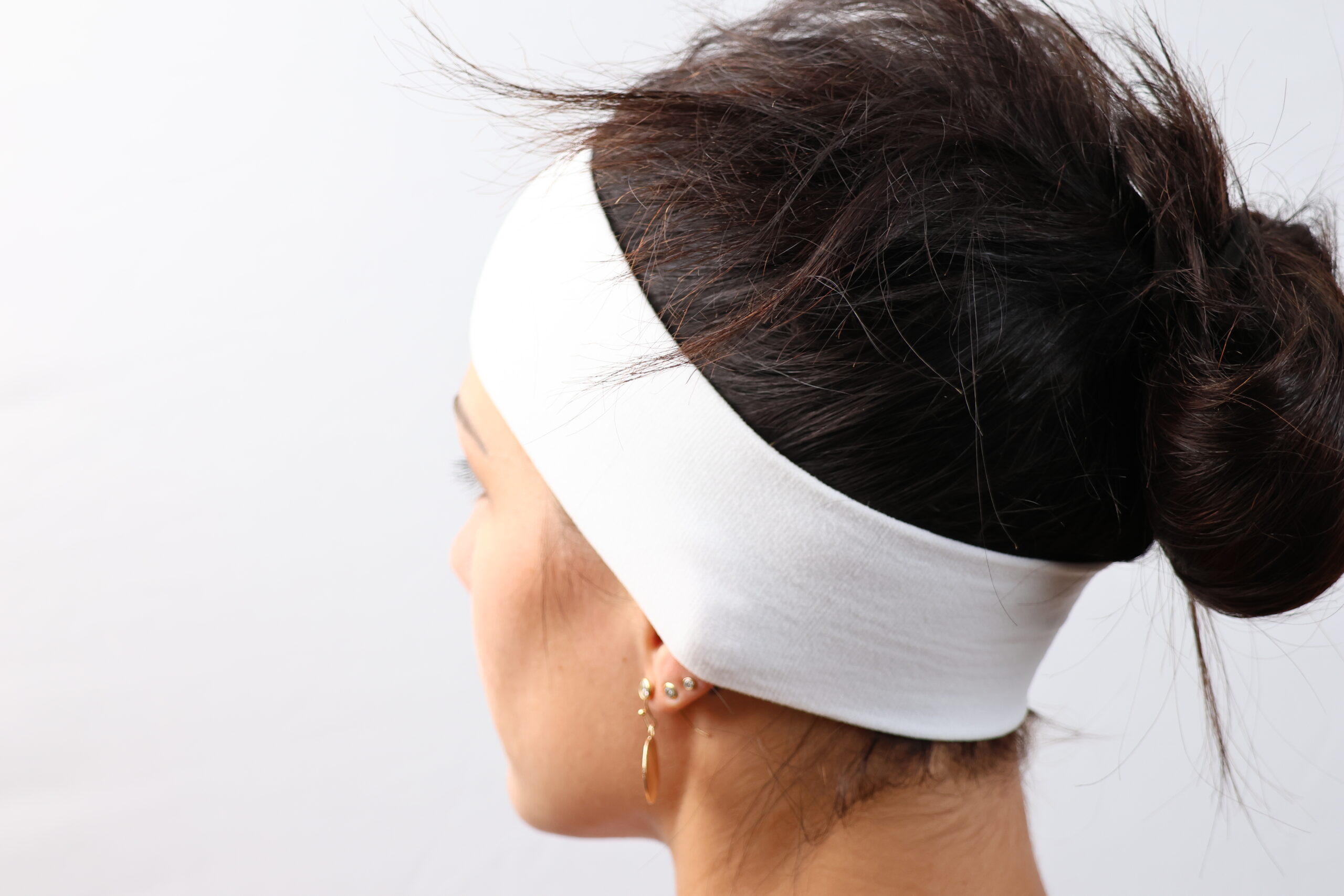 Kosmetik-Haarband weiss verstellbar
